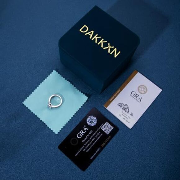 Moissanite Engagement Rings for Women,Moissanite Wedding Ring 2CT D Color VVS1 - Picture 6 of 6